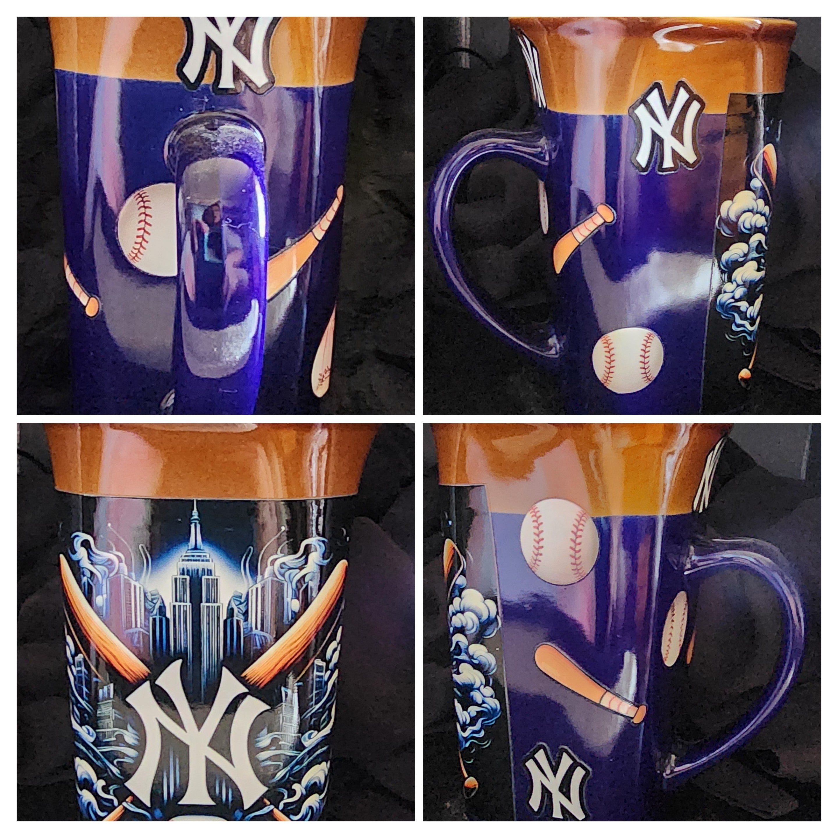 Coffee Cup with NY Yankees Stickers