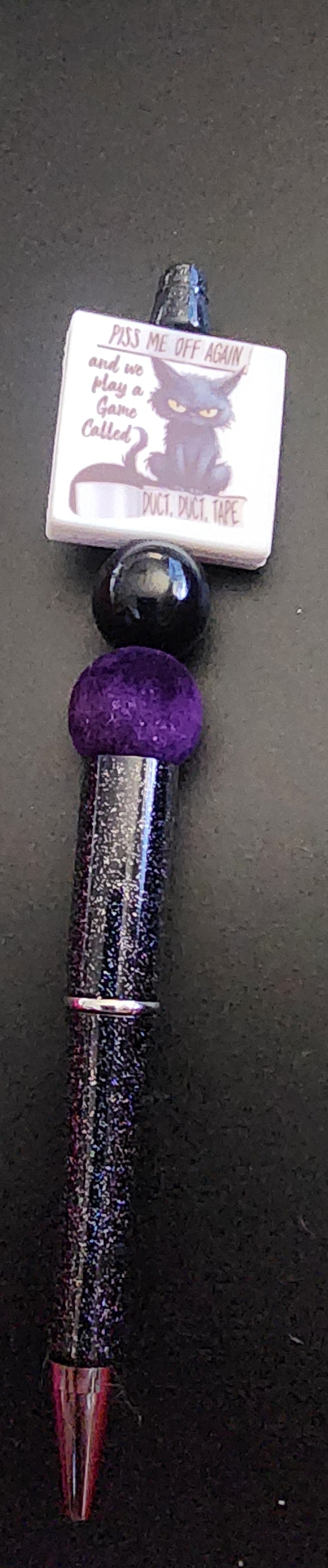 Cat and duct tape pen