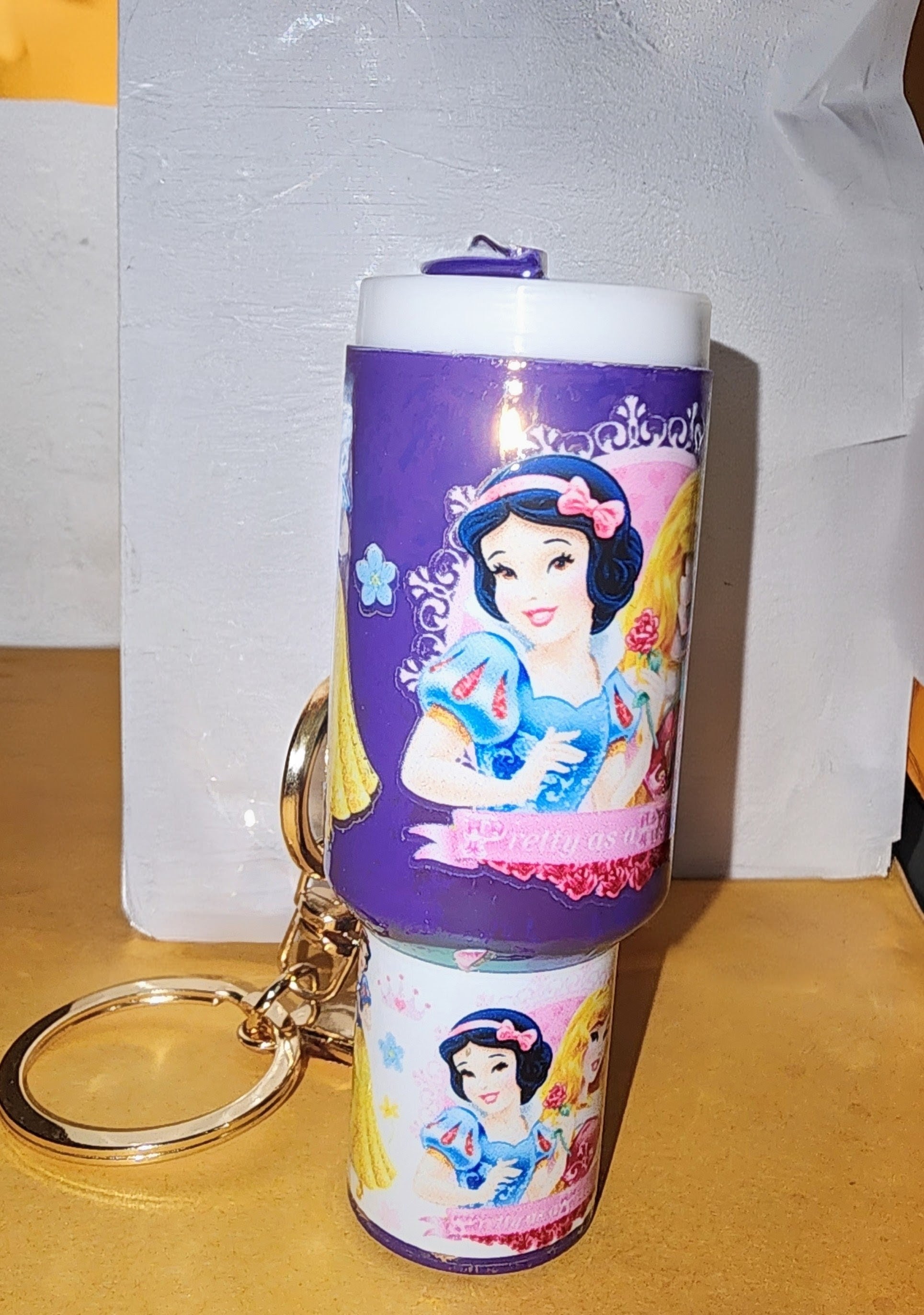 Snow white mini chapstick holder