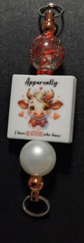 Attitude Cow Phone Charm