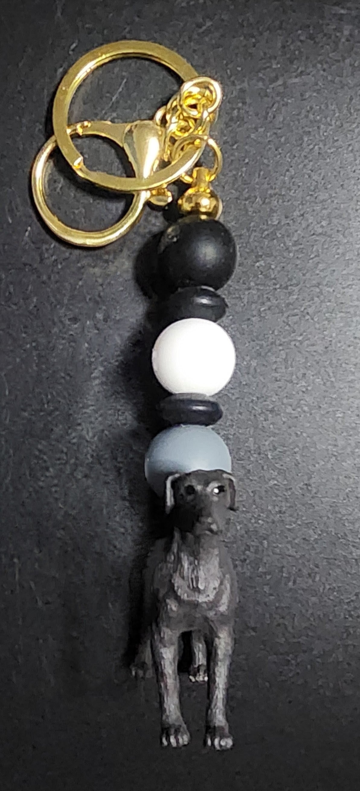 Black Dog Keychain