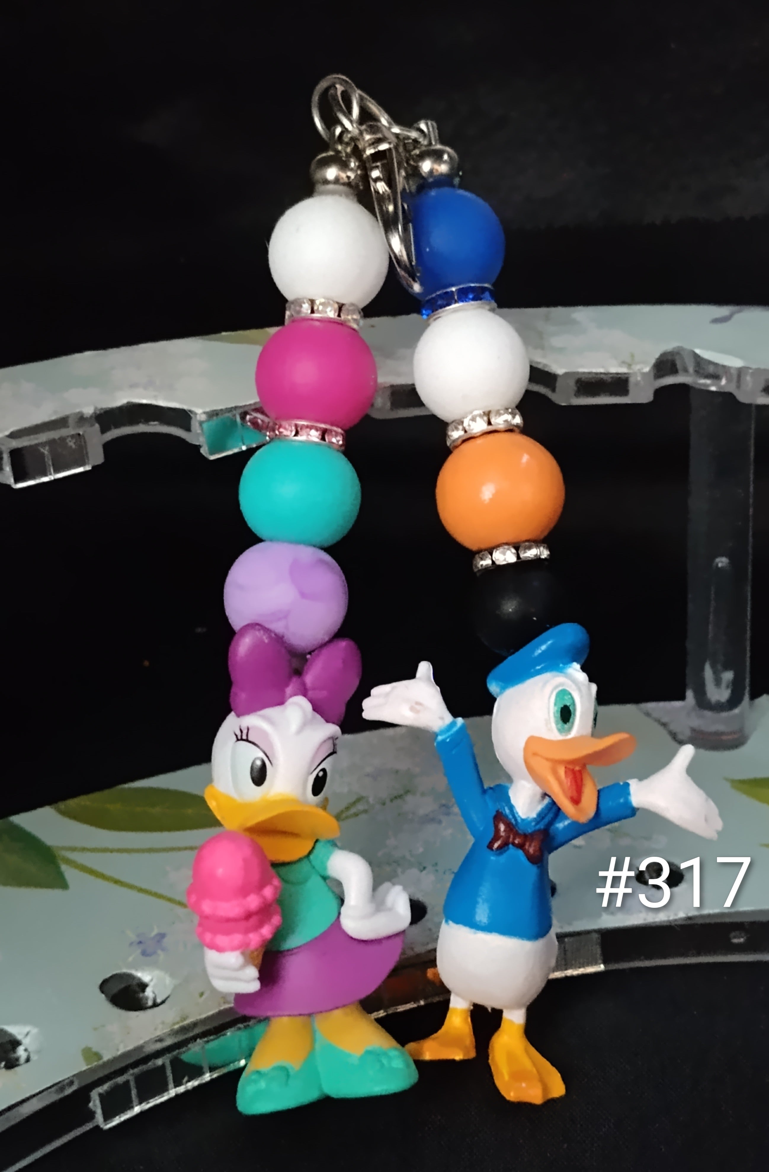 Daisy Duck and Donald Duck Double Keychain #317