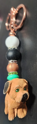 Brown Dog Keychain