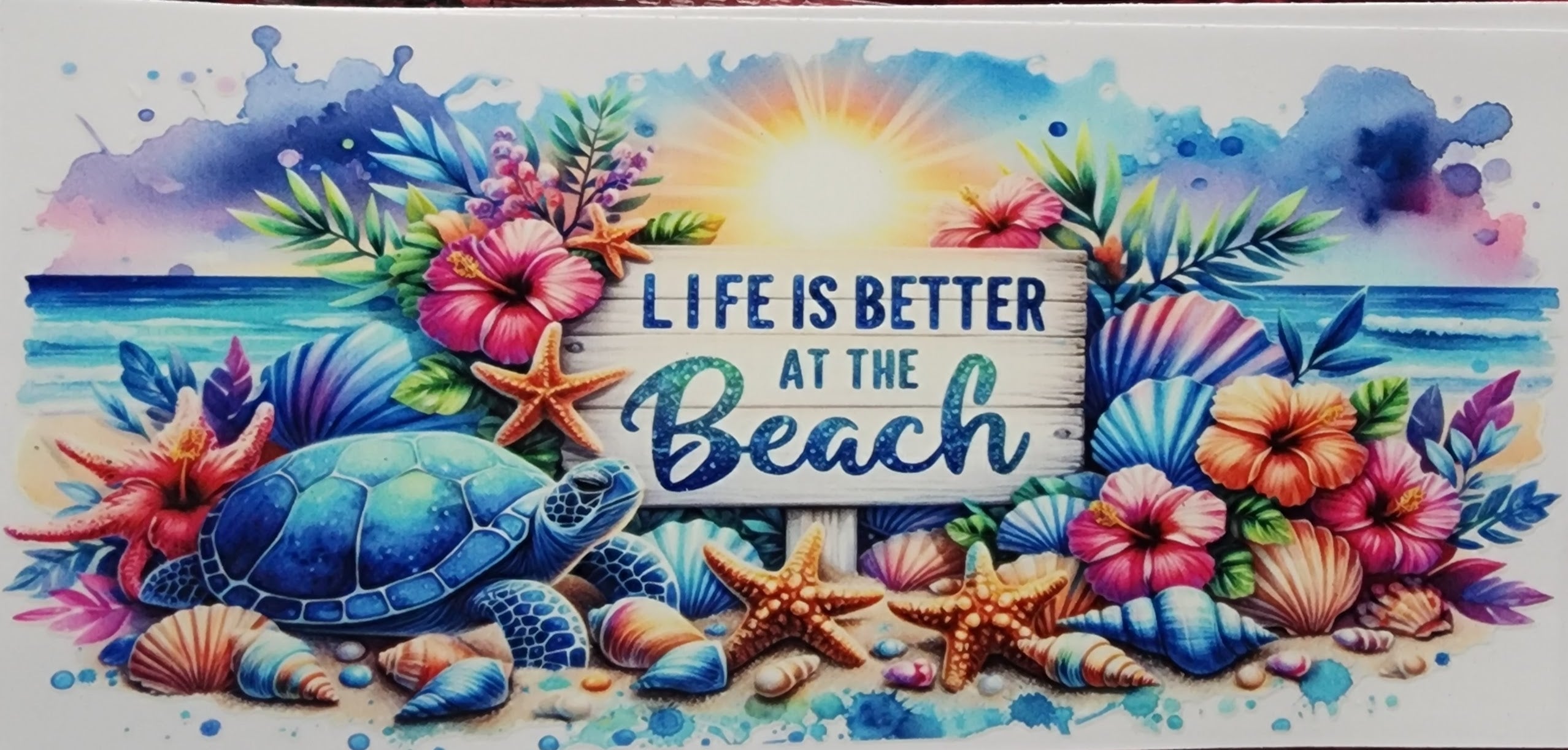 Beach theme Cup Wrap