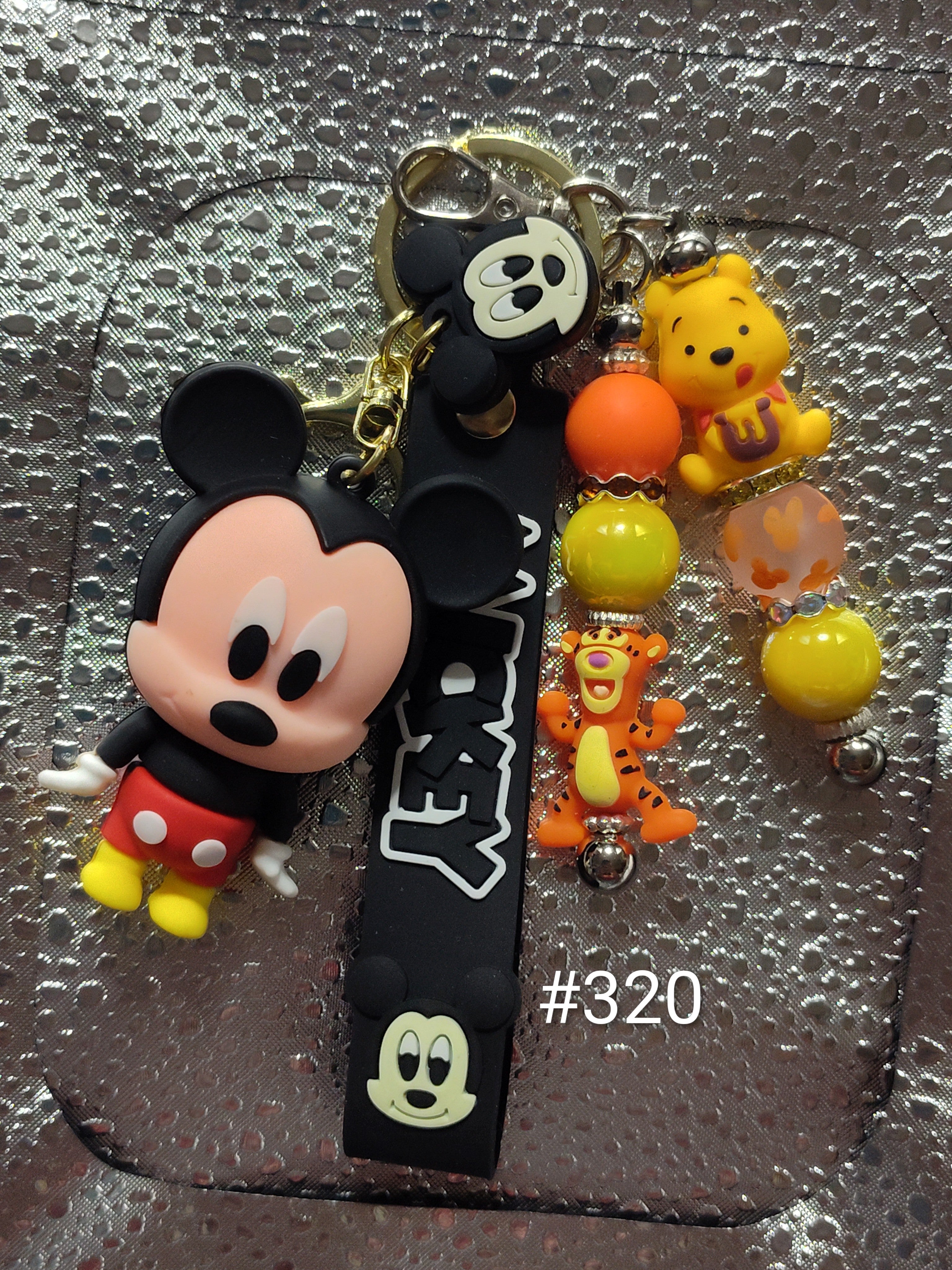 Mickey Mouse and Winnie the Pooh and Tigger Keychain #320
