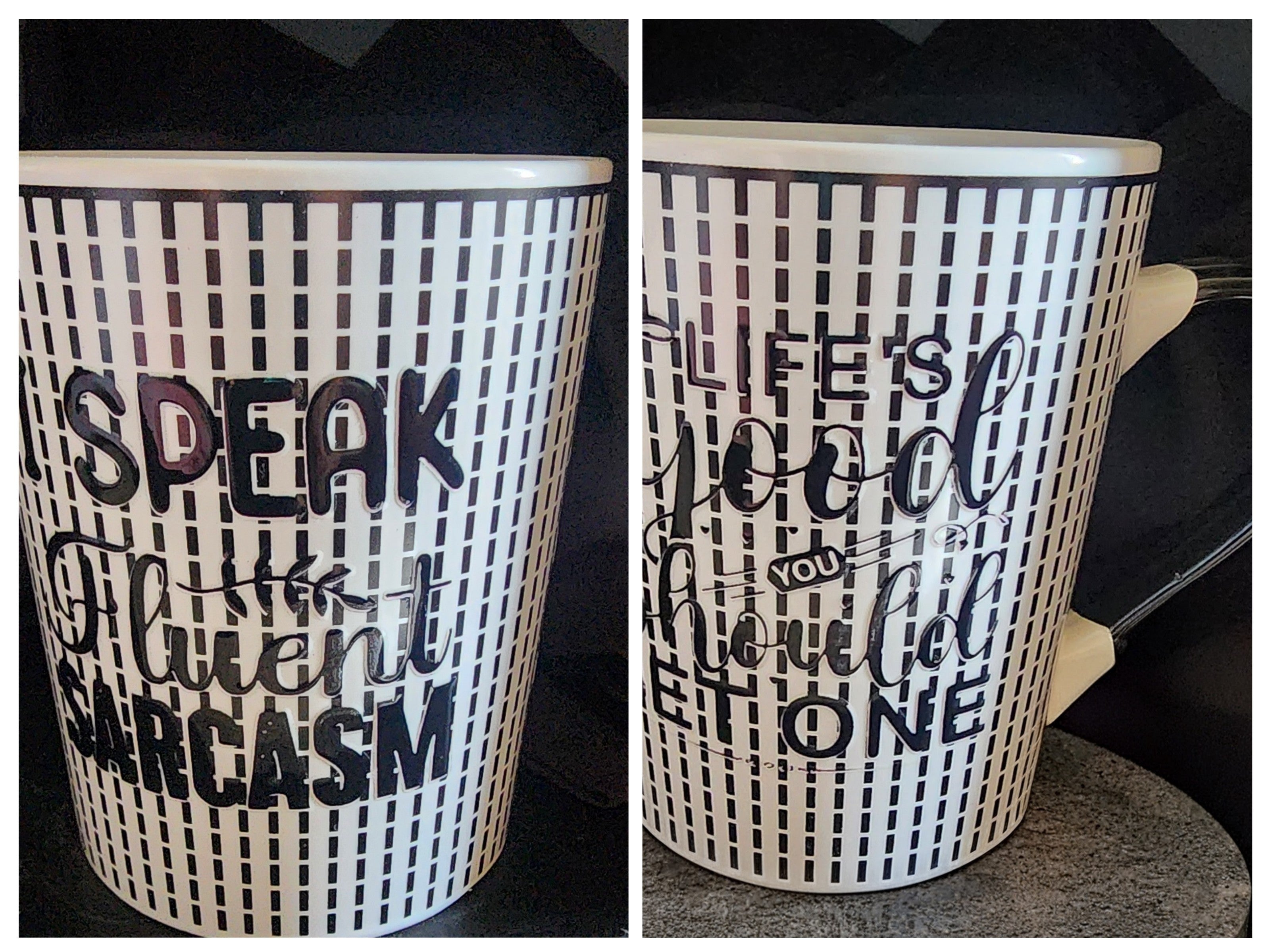 Sarcasm Stripped Coffee Cup