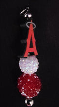 Silver keychain wtih Angels A focal