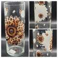 Tall Vase with Sunflower Stickers