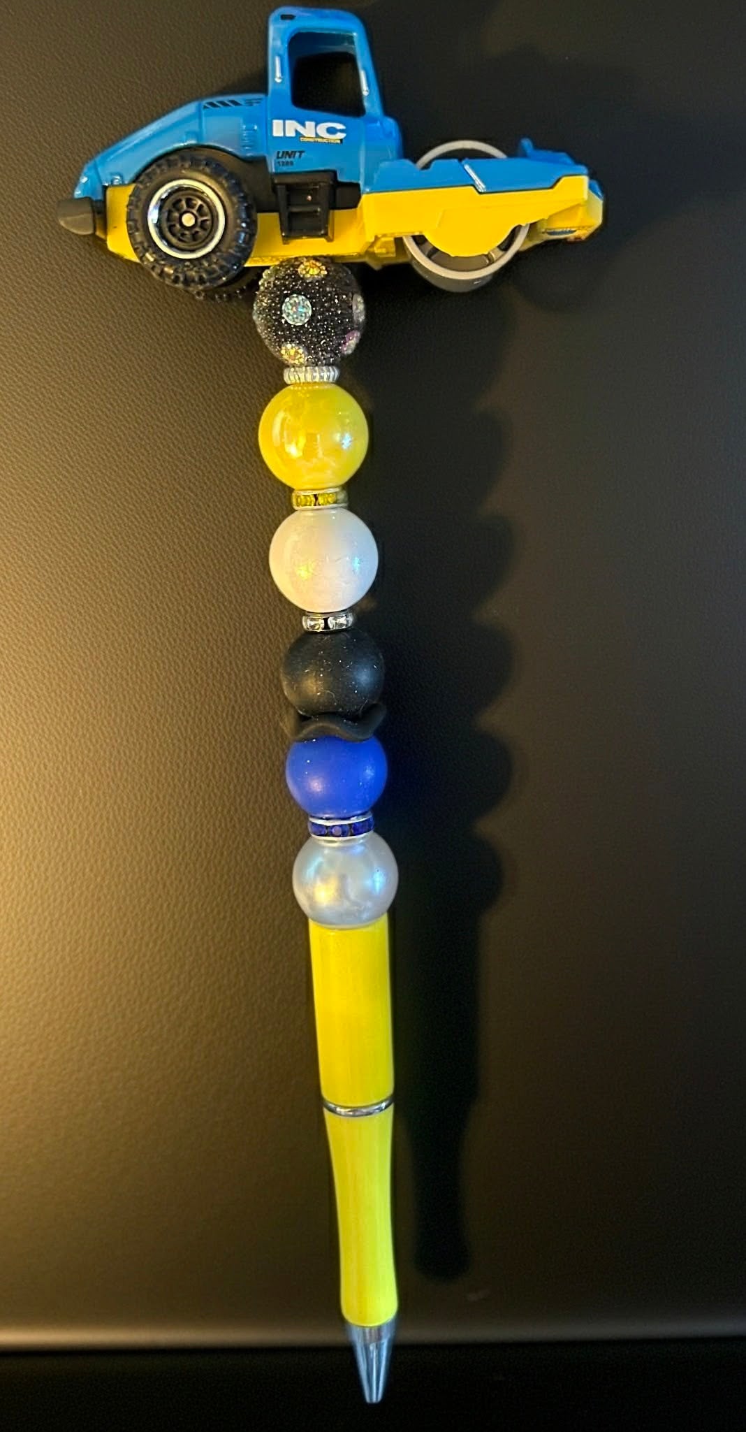 Blue and Yellow Toy Steamroller Pen 5