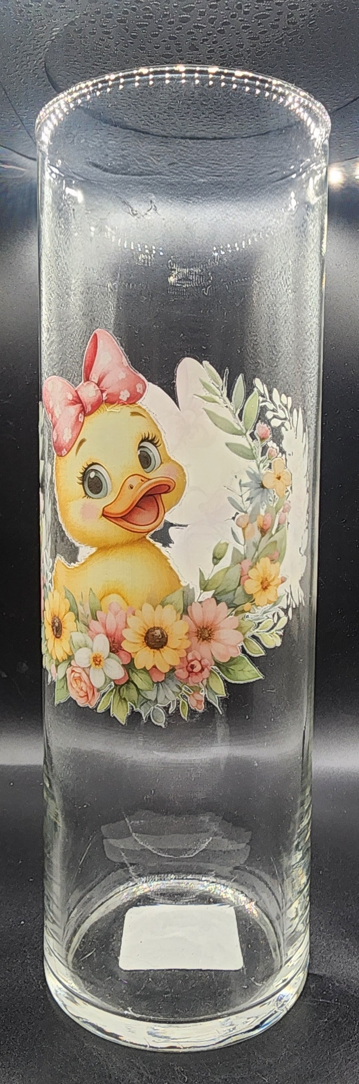 Tall Vase w/Duck sticker